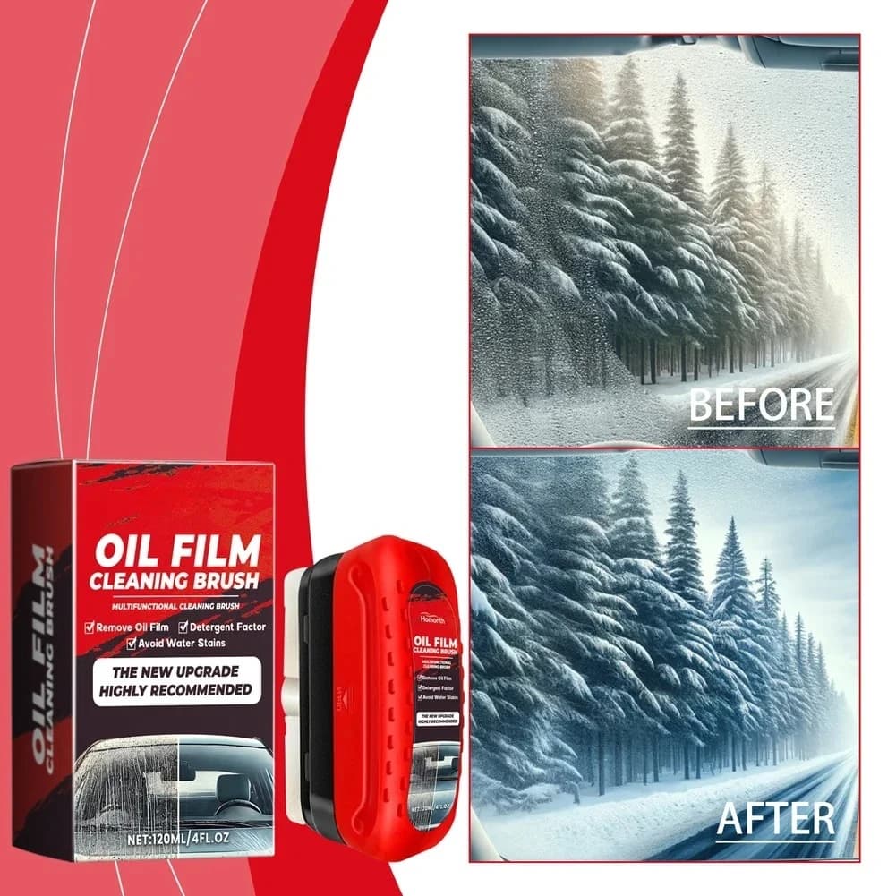 Brosse de nettoyage de Film d'huile, brosse de nettoyage de panneau d'essuyage de verre, outil de nettoyage de Film d'huile efficace Portable pour pare-brise de voiture 3/2/1 pièces