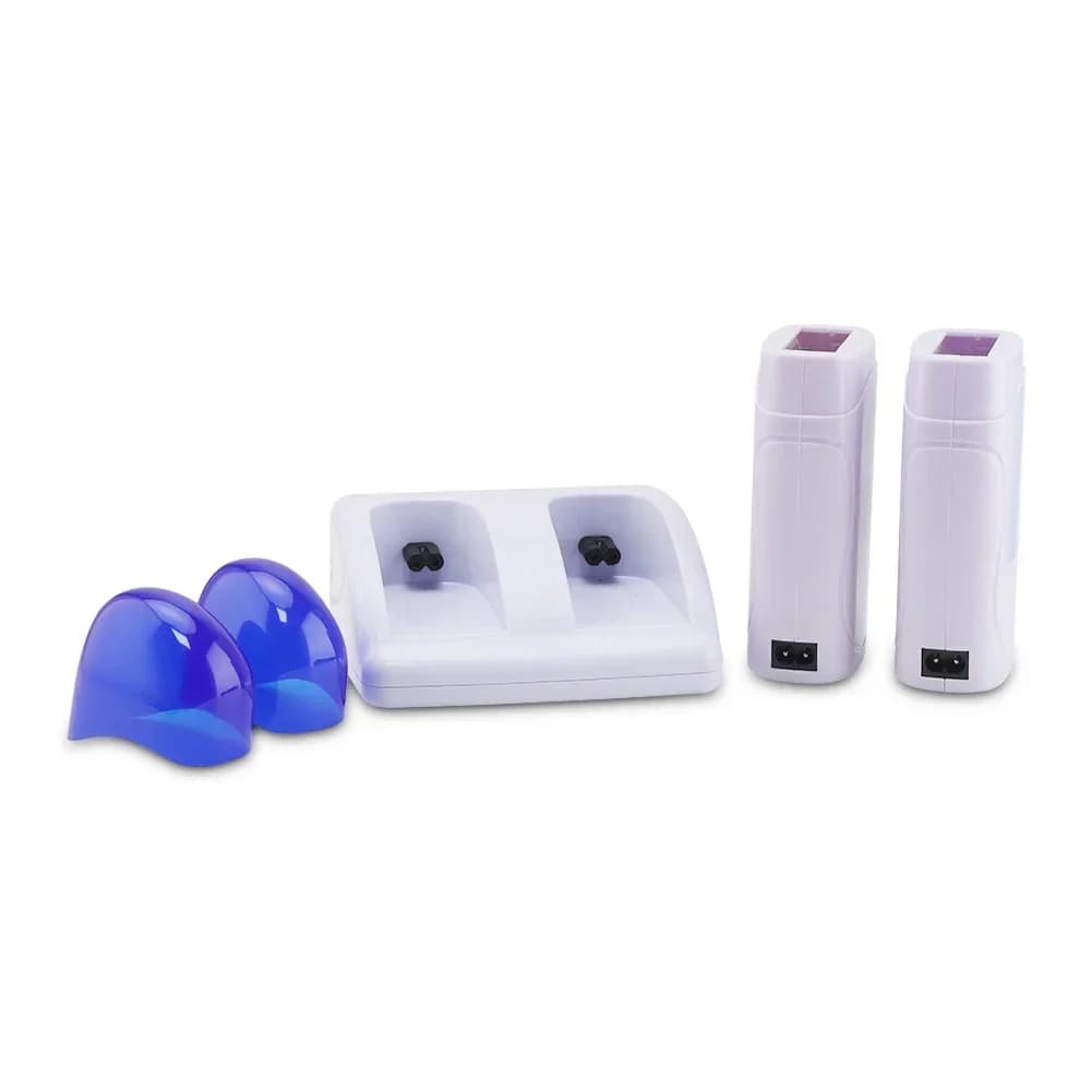 Double chauffe-cire électrique épilateur cartouche rouleau de cire Base rouleau sur épilation rechargeable Machine chauffage épilatoire