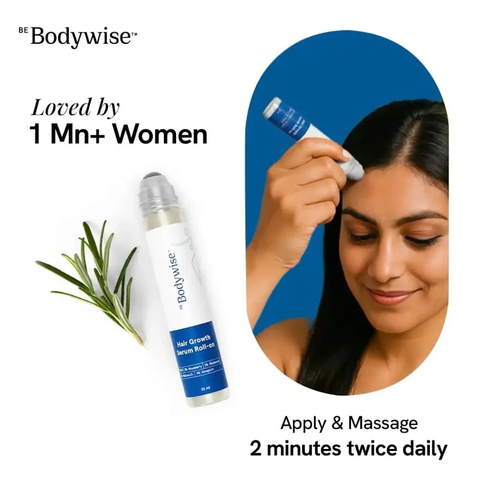 Sérum Anti-chute de cheveux Roll-On 25ml Be Bodywise romarin avancé croissance