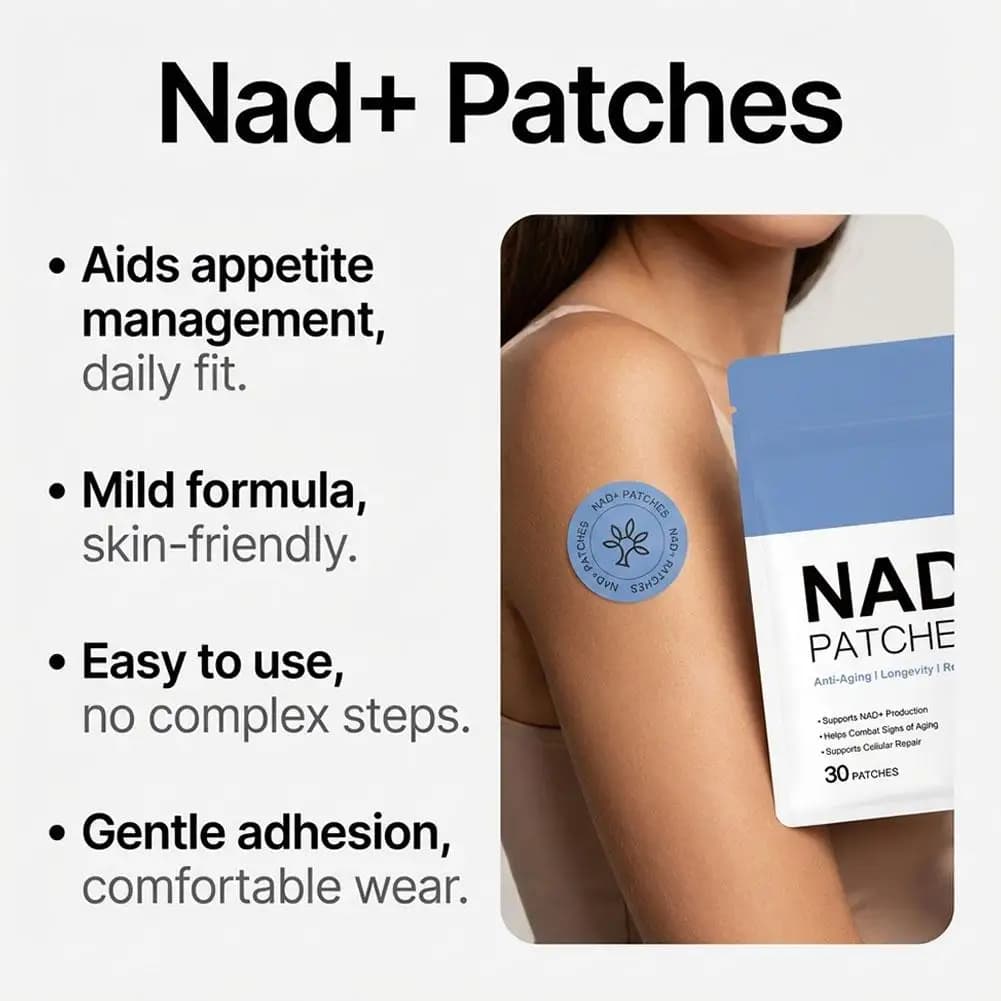 Patchs énergétiques transdermiques NAD+ 1/3/5/10 pièces, combattent les signes du vieillissement, favorisent la production de NAD, améliorent la réparation cellulaire pour une meilleure santé globale