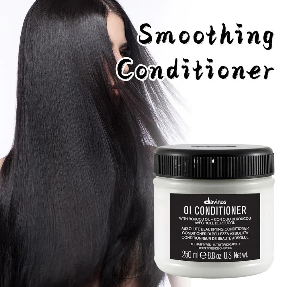 Après-shampooing Davines OI 250 ml, soin nourrissant en profondeur pour les cheveux, à l'huile de Roucou, réparation des pointes fourchues, pour tous types de cheveux