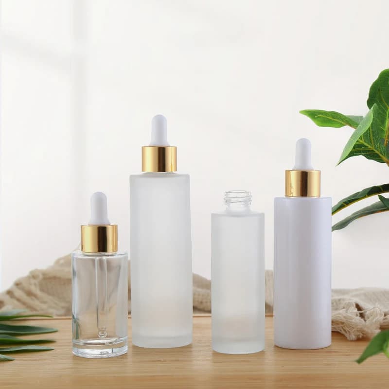 Tubes de flacon compte-gouttes en verre transparent