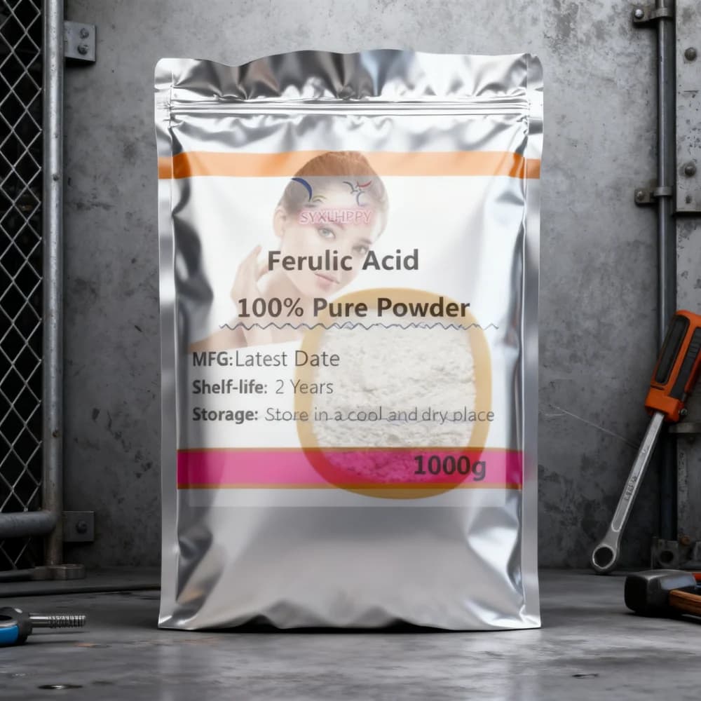Poudre d'acide ferulique 500g-1000g, livraison rapide, extrait naturel de haute qualité, ingrédient antioxydant [Dernière Date]