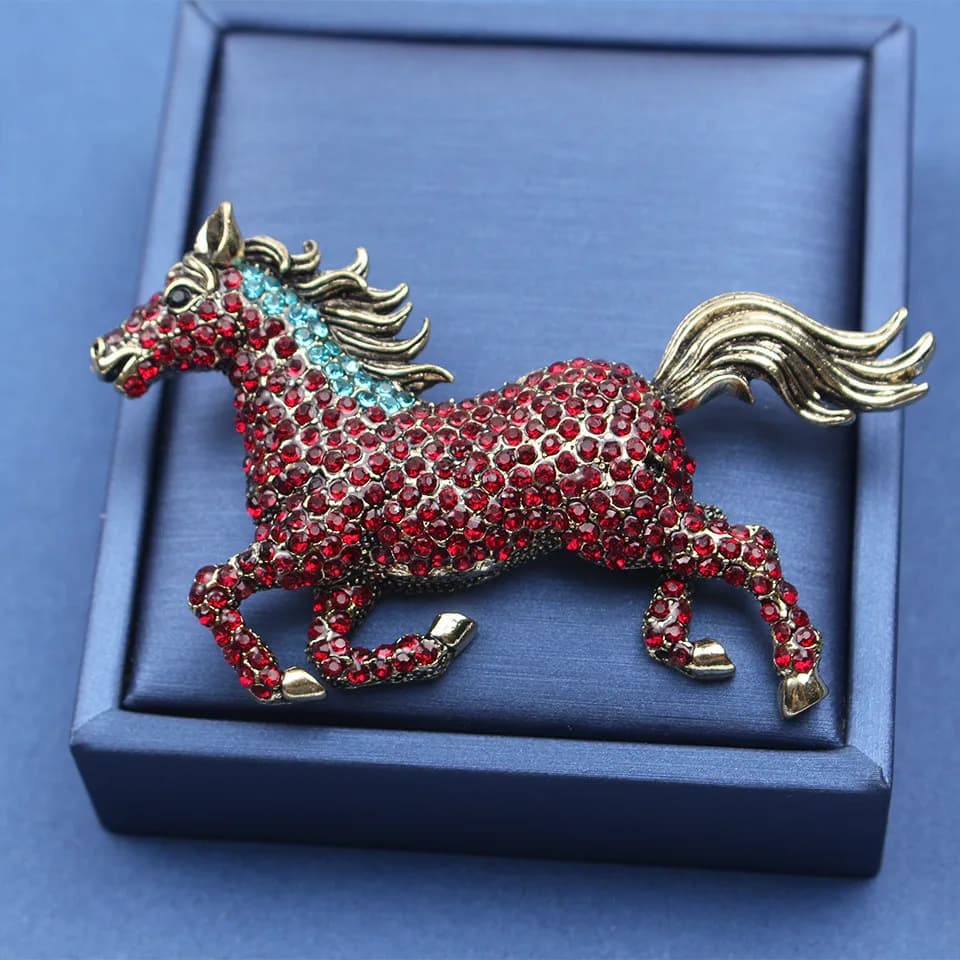 Broches de luxe baroques à motif cheval et licorne pour hommes et femmes, bijoux et accessoires, cadeaux de mariage, de fêtes et de soirées