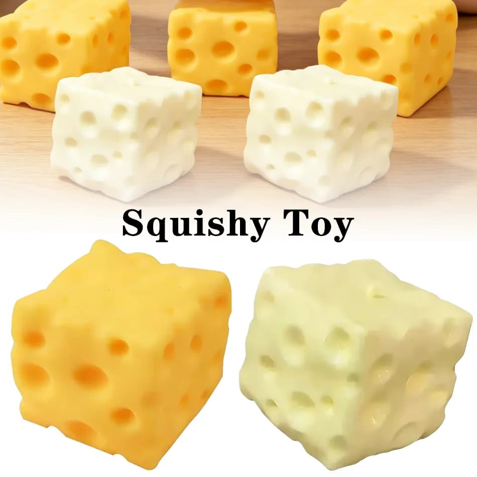 Jouet Squishy en forme de fromage à remontée lente