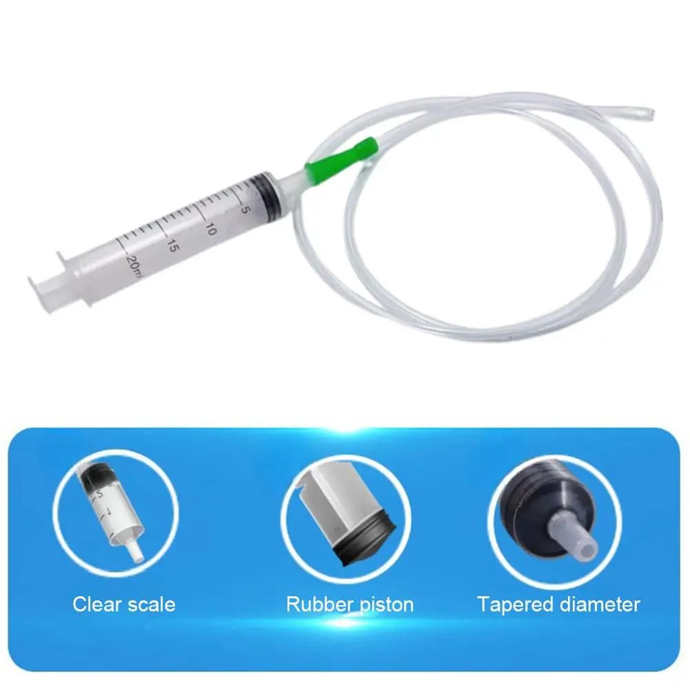 Seringue de 20/60/80 ml avec tube en caoutchouc de 1 mètre, outil d'aspiration de liquides industriels pour machines automobiles, pour machine de vidange d'huile différentielle M