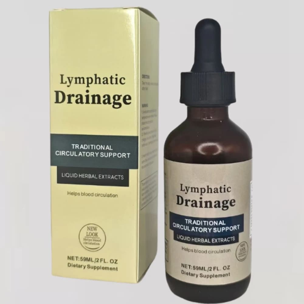 Gouttes naturelles à base de plantes pour le drainage lymphatique - Soutien circulatoire, soulagement des gonflements, réduit l'œdème et l'inconfort, soutien bien-être