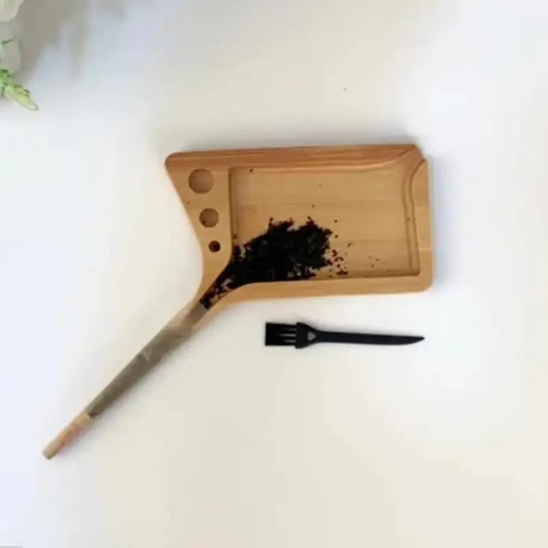 Plateau à rouler en bois pour herbes et tabac