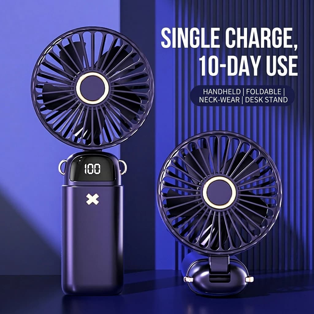 Ventilateur de cou pliable avec diffuseur d'arômes