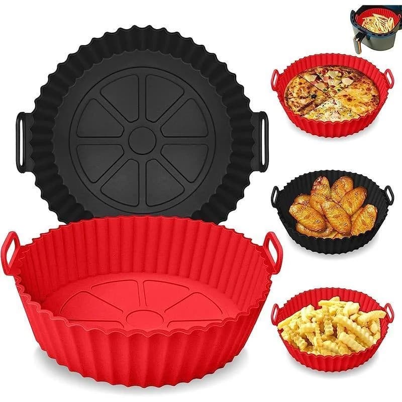 Doublures en silicone pour friteuse à air, pot en silicone, doublures réutilisables pour friteuse à air, sans danger pour les aliments, antiadhésif, accessoires de panier