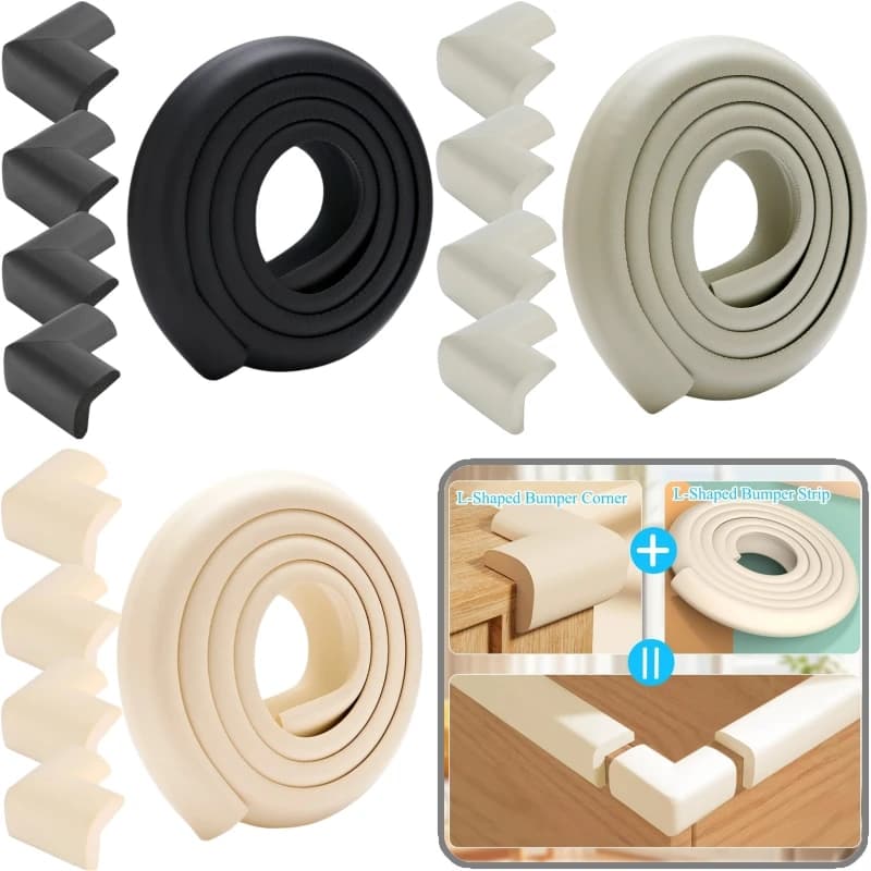 1 rouleau de bande de protection d'angle de Table de sécurité pour bébé avec 4 protections d'angle auto-adhésives, mousse NBR souple, protection d'angle de bord pour bébé