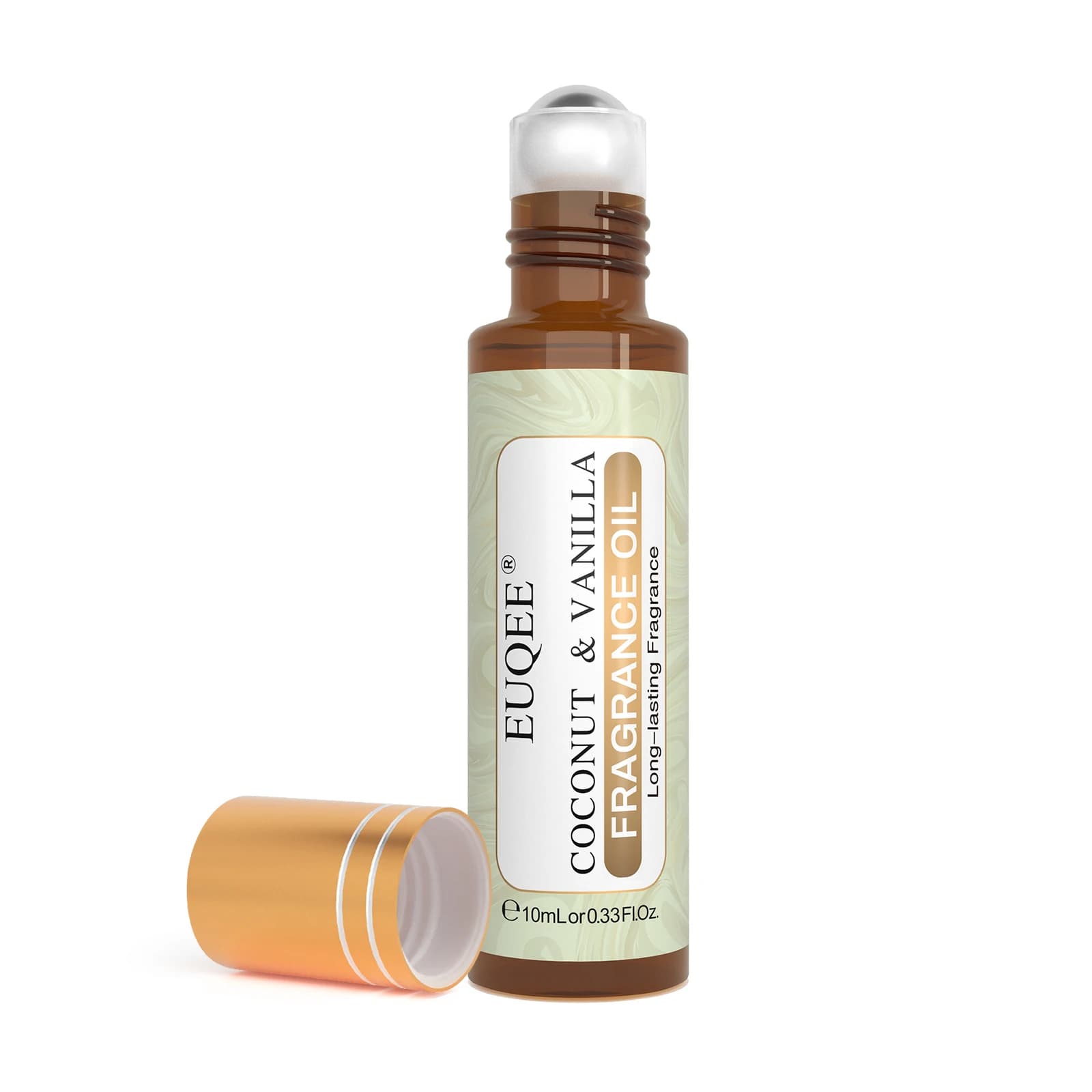 Huiles de parfum roll-on EUQEE 10ml, noix de coco et vanille, musc blanc, fleur d'oranger, violet de Parme, parfum roll-on longue durée pour femmes
