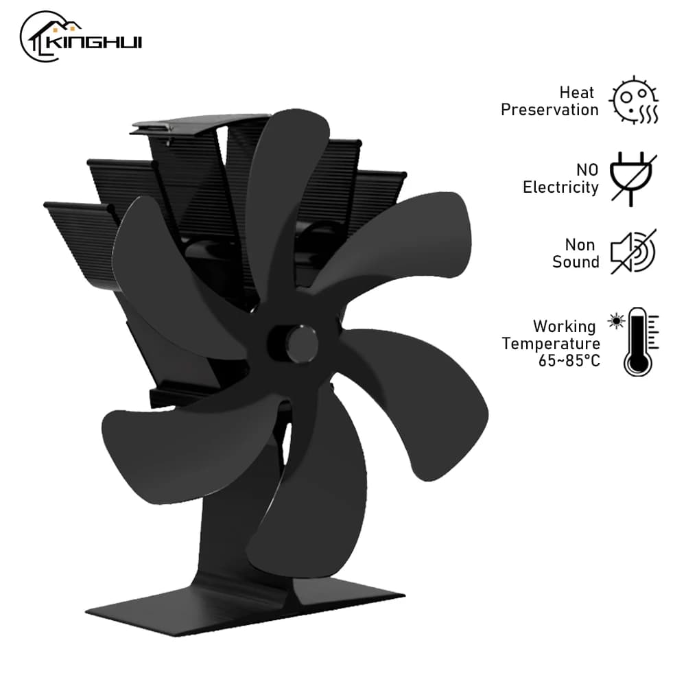 Ventilateur de cheminée à 6 branches