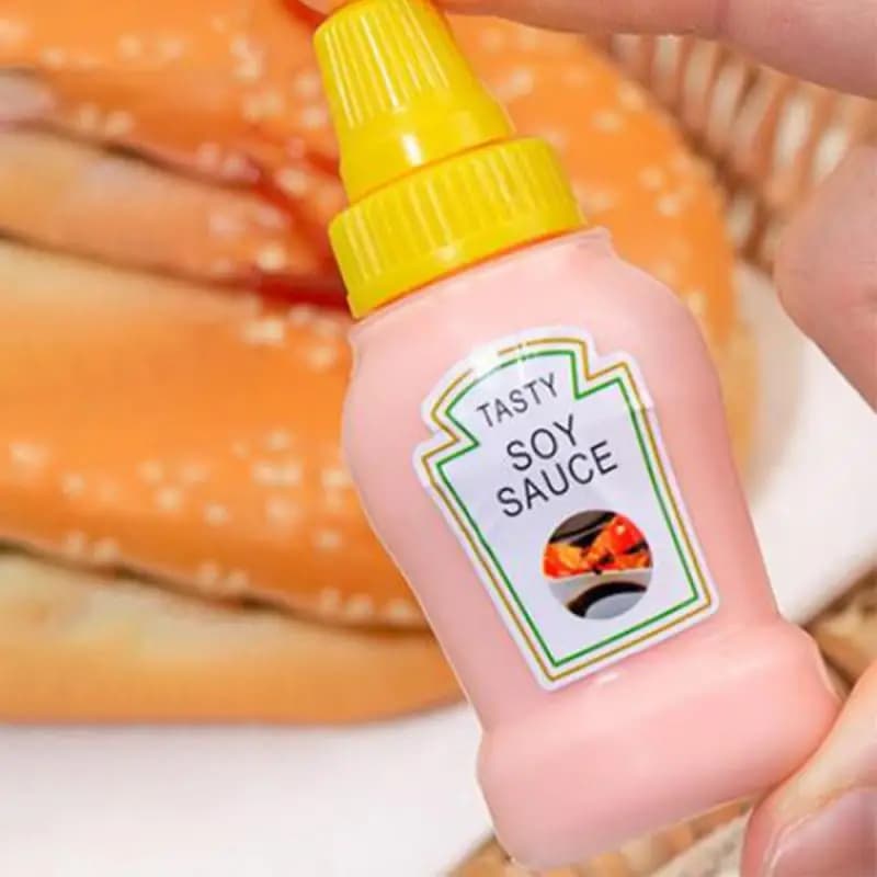 Bouteille de Sauce à presser multifonctionnelle pour assaisonnement, récipient à salade couvert, bouteille à presser Portable à nez aiguille pratique