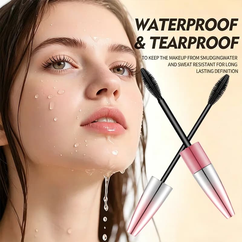 Mascara 2 en 1 imperméable longue durée, allongeant et recourbant, anti-bavures, double effet, cosmétiques de maquillage pour cils pour femmes
