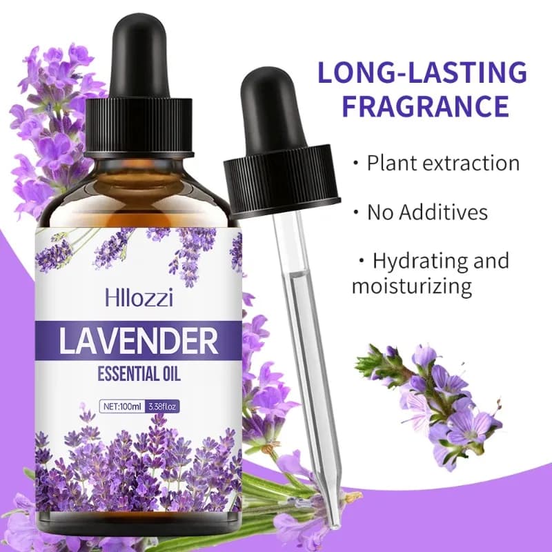 Huile essentielle de lavande |   Hydratant et nourrissant pour le visage et le corps, idéal pour le massage, parfum longue durée