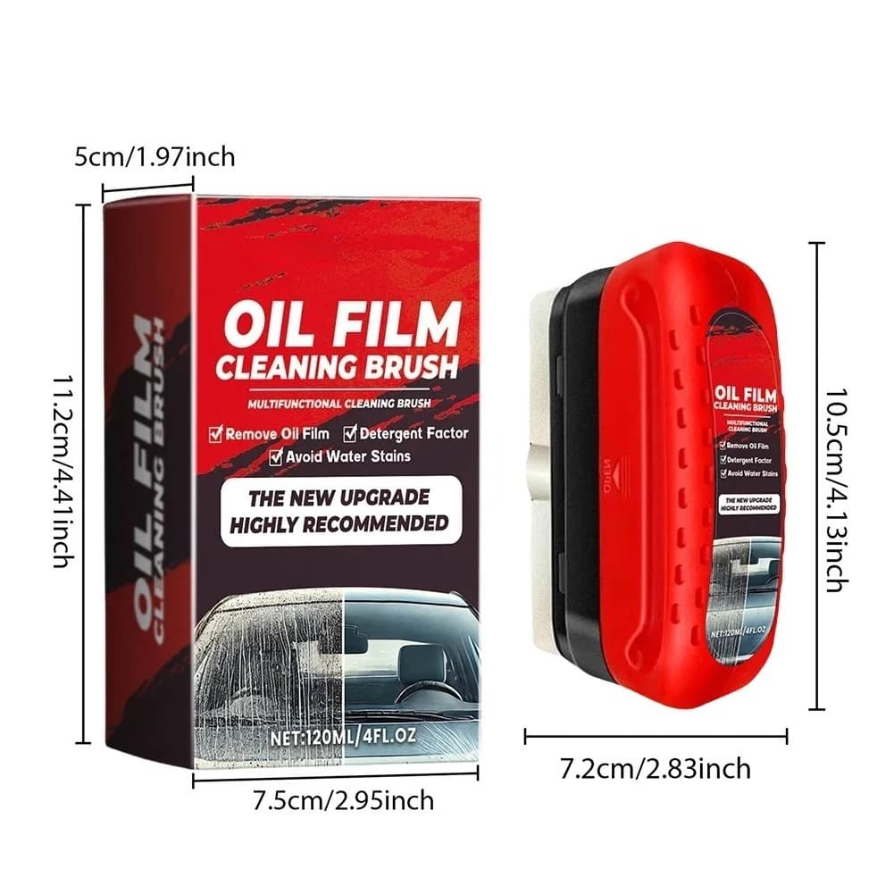 Brosse de nettoyage de Film d'huile, brosse de nettoyage de panneau d'essuyage de verre, outil de nettoyage de Film d'huile efficace Portable pour pare-brise de voiture 3/2/1 pièces