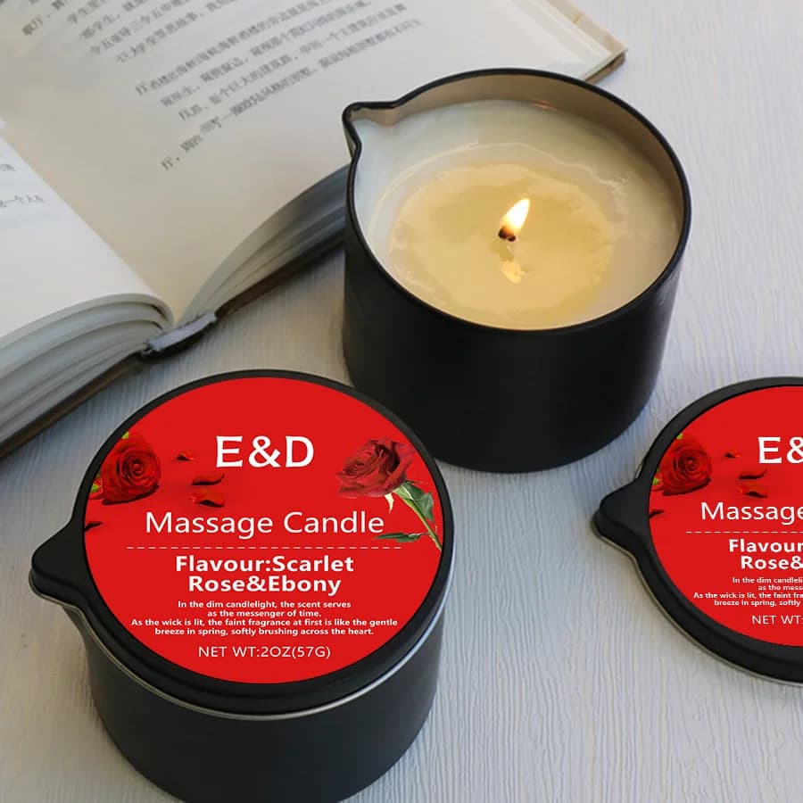 Bougie à l'huile de massage pour instituts soulignés et hydratants pour la peau, bougies parfumées, produit SM d'aromathérapie, spa essentiel, luxe