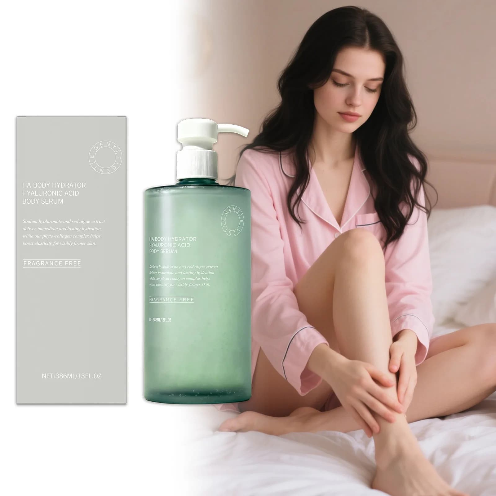 Sérum Corporel à l'Acide Hyaluronique Améliorant la Texture Hydratation Profonde Nourrissant Élasticité de la Peau Fermeté Améliorée Essence Corporelle Non Collante