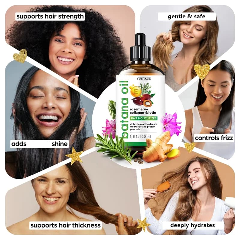 Huile essentielle pour cheveux YUITIKUE Batana | Avec romarin