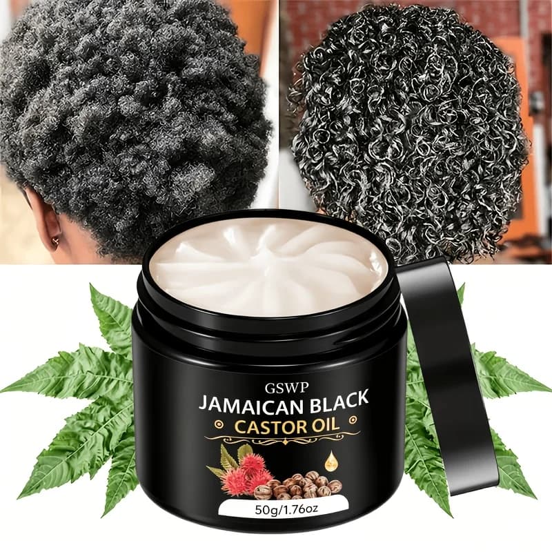 Crème pour boucles à l'huile de ricin GSWP. Hydrate en profondeur les cheveux bouclés, ajoute de la brillance, réduit les nœuds et contrôle les frisottis. 50g/100g