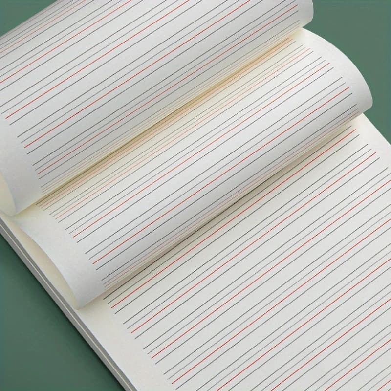 Livre de pratique en anglais, 50 feuilles, grille fine à quatre lignes, Page intérieure vierge, cahier d'exercices d'écriture, devoirs, papeterie scolaire