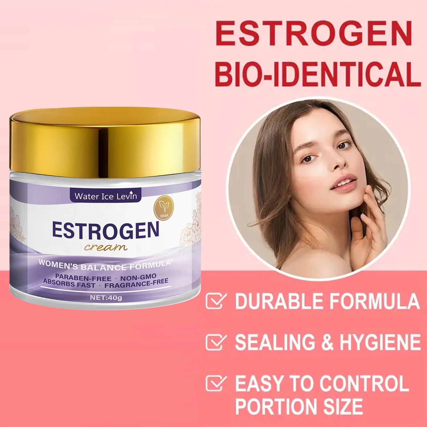 Crème Équilibre Hormonal Femme - Texture Rapide Absorption, Sans Paraben, Sans Parfum, Hydratation Profonde, Soin Hivernal