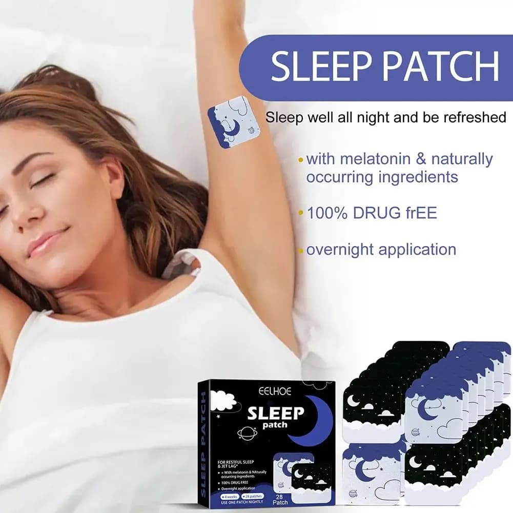 Patch d'aide au sommeil pour le sauna, le traitement des vertiges, le nerf souligné, l'aide du cerveau, autocollant pour le sommeil, la relaxation, anti-apaisant, 28 pièces, J1U8
