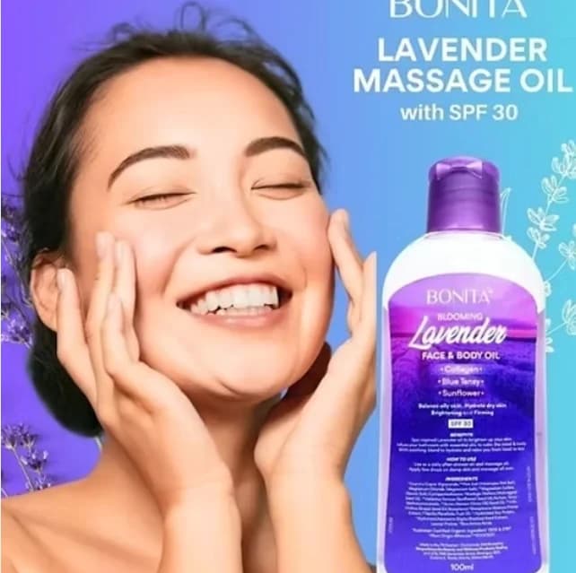 Original Bonita himalayen rose sel tournesol lavande visage corps huile collagène hydrater réduire les marques acné apaiser huile de soin du corps