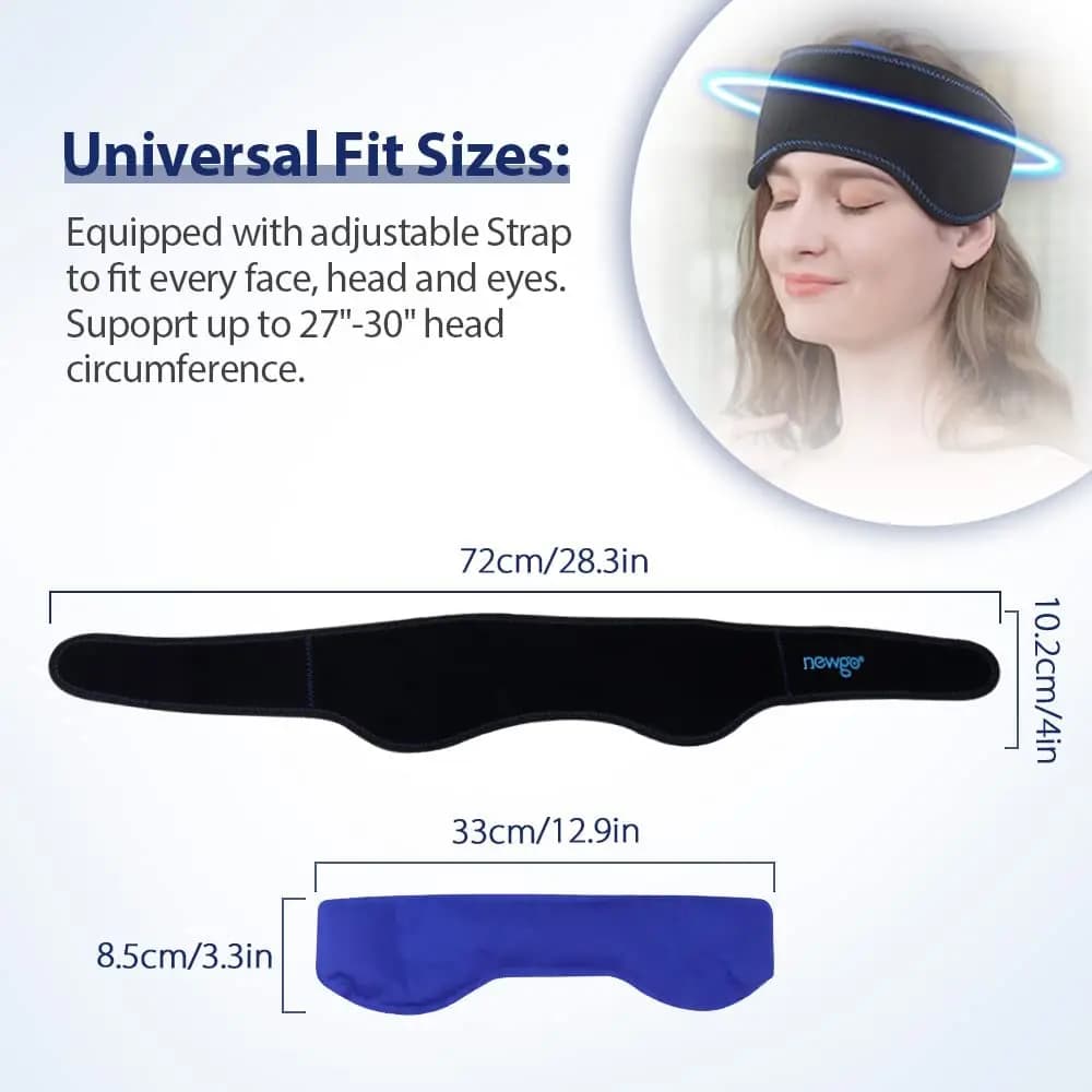 Bandeau de thérapie pour maux de tête, soulagement de la douleur, pour la Migraine, compresse froide et chaude, pour les blessures à la tête