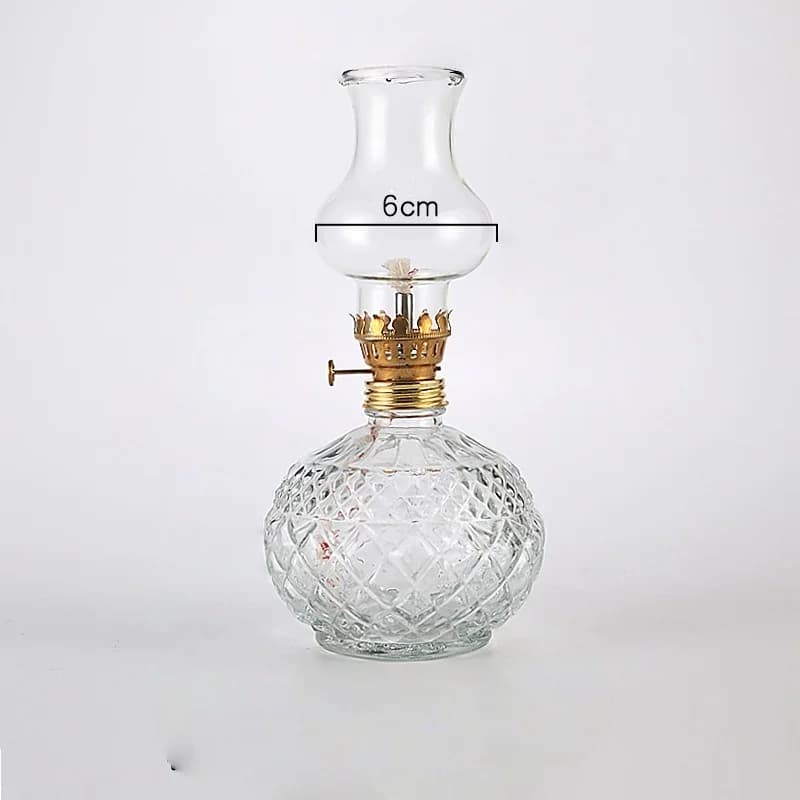 Grande lampe à huile rustique lampe en verre Vintage lampes à huile anciennes pour usage intérieur éclairage de secours chambre de lampe ouragan