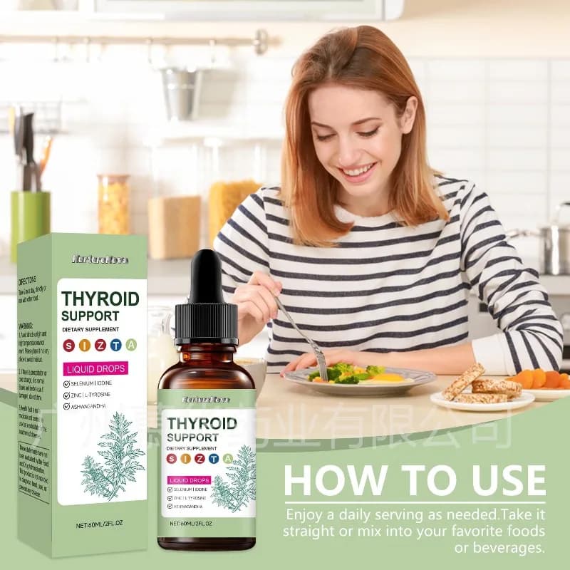 Offre Spéciale : Gouttes Liquides pour le Soin de la Thyroïde – Extrait Végétal Naturel, Complément Oral pour Soutenir la Santé de la Thyroïde et l'Équilibre Corporel Quotidien