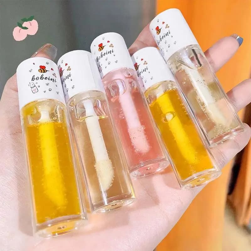 Huile à lèvres au miel, eau légère, verre transparent, huile hydratante pour les lèvres, pour étudiants, abordable
