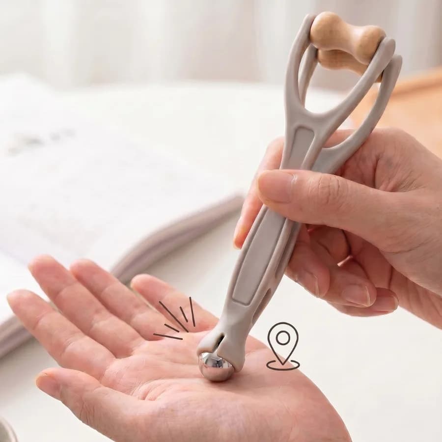 Rouleau de massage manuel pour les mains, masseur de doigts avec billes roulantes, double usage pour les mains et les articulations, indispensable à la maison, au bureau et en voyage
