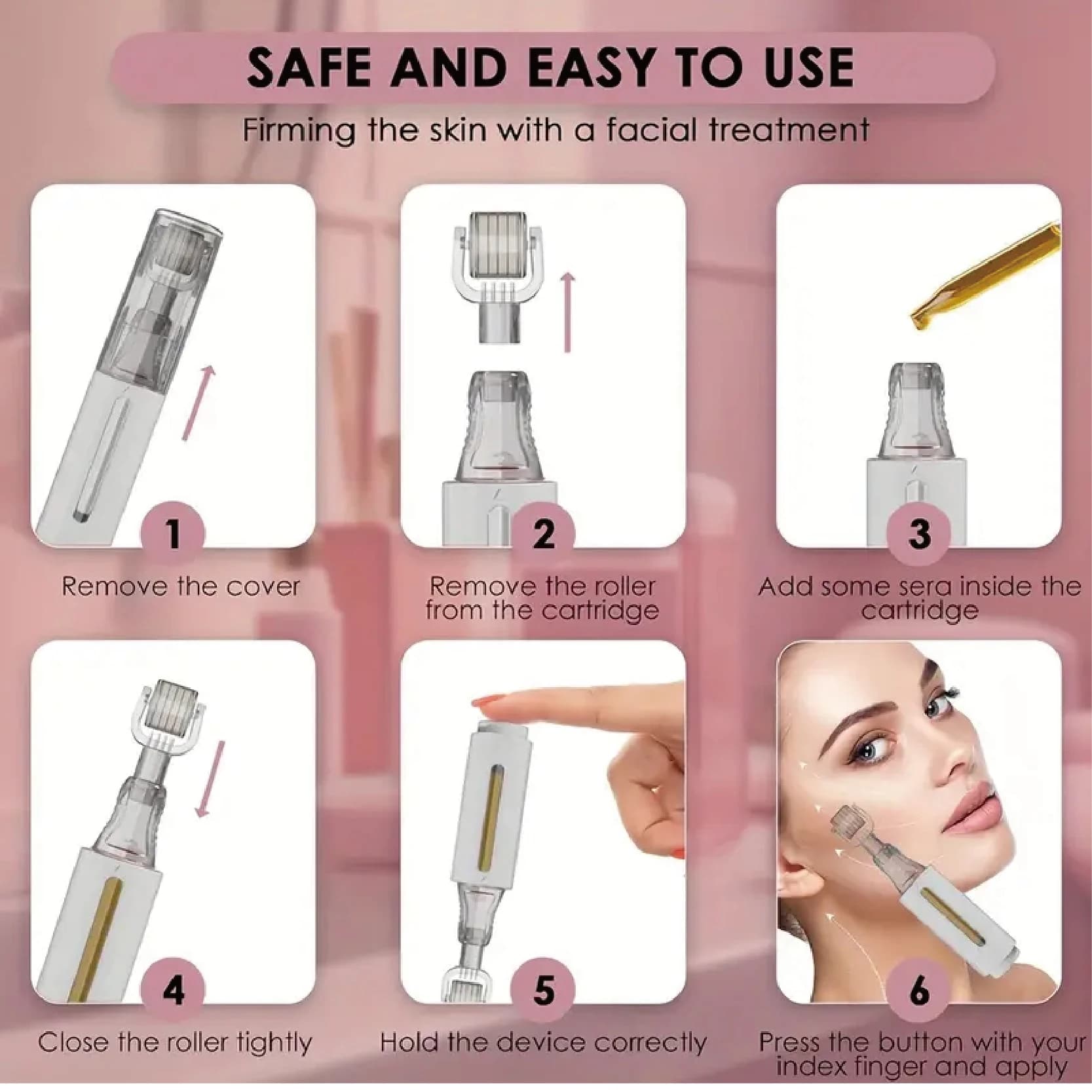 1 pièce Rouleau Microneedle pour les Lèvres
