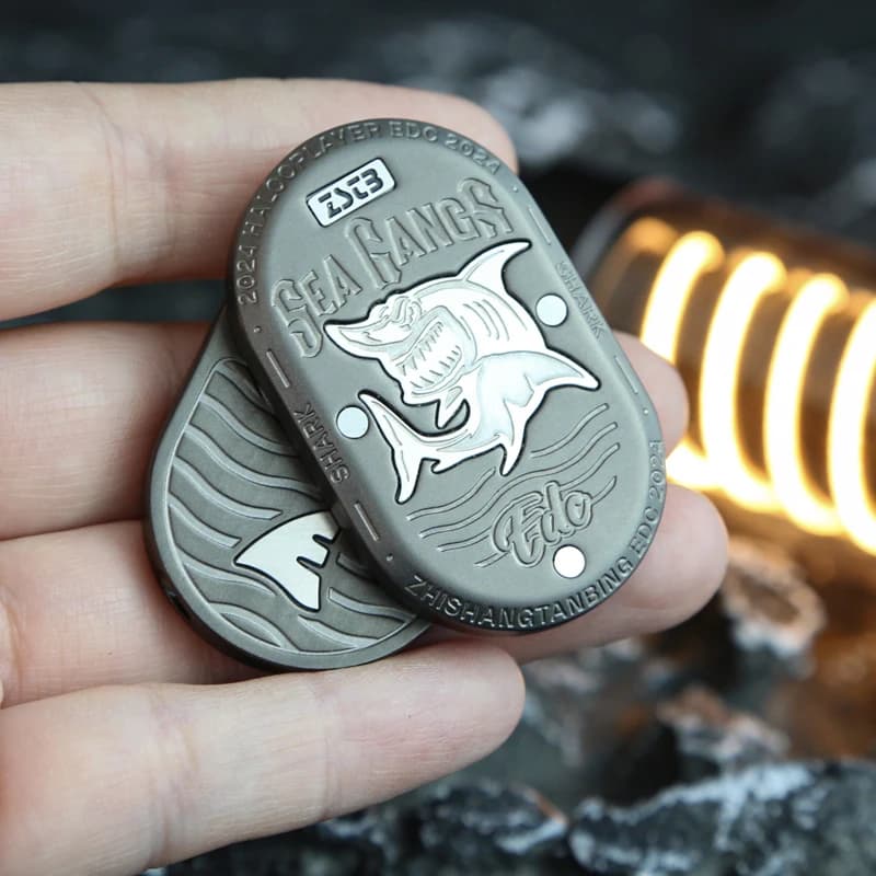 Shark EDC Fidget Slider Portable mécanique Fidget jouets TDAH Focus jouet adulte soulagement du Stress Relaxation jouet adultes cadeau