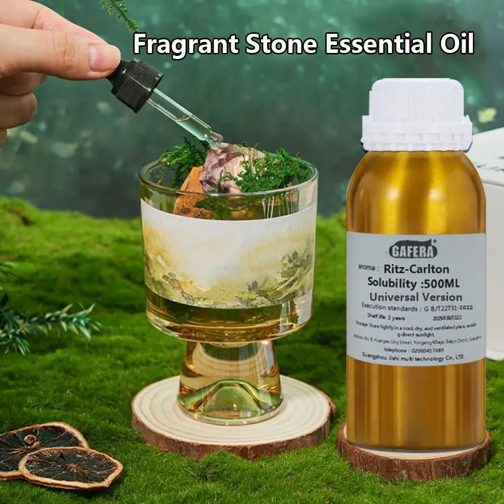 GAFERA huile aromatique, huile essentielle- supplément de pierre parfumée liquide-500ml(16.9oz)/5ml pour pierre de cristal parfumée et galets parfumés
