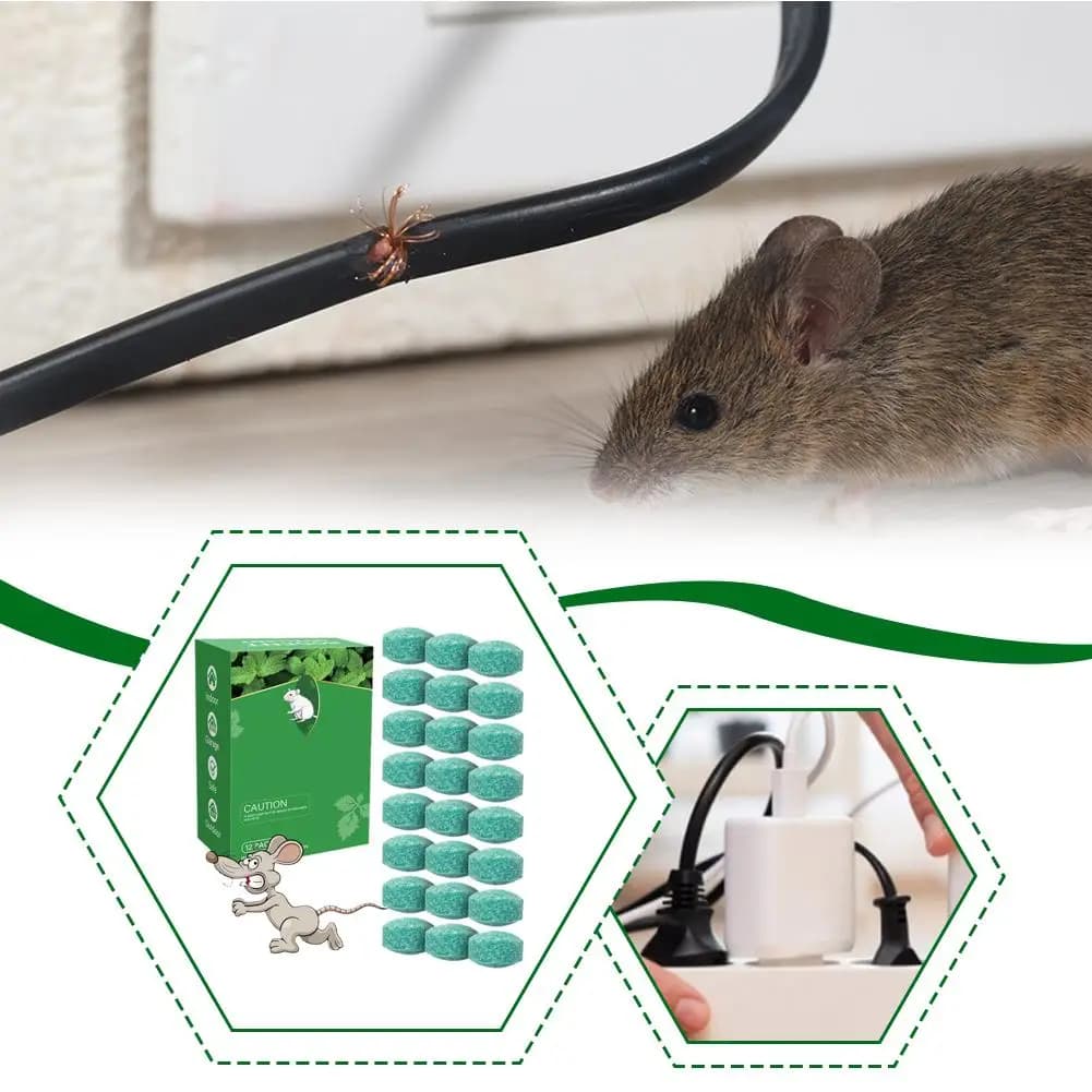 Boules répulsives naturelles pour rats, huile essentielle végétale, répulsif pour rongeurs, pour la maison, l'entrepôt, lutte antiparasitaire, parfum menthe, non toxique