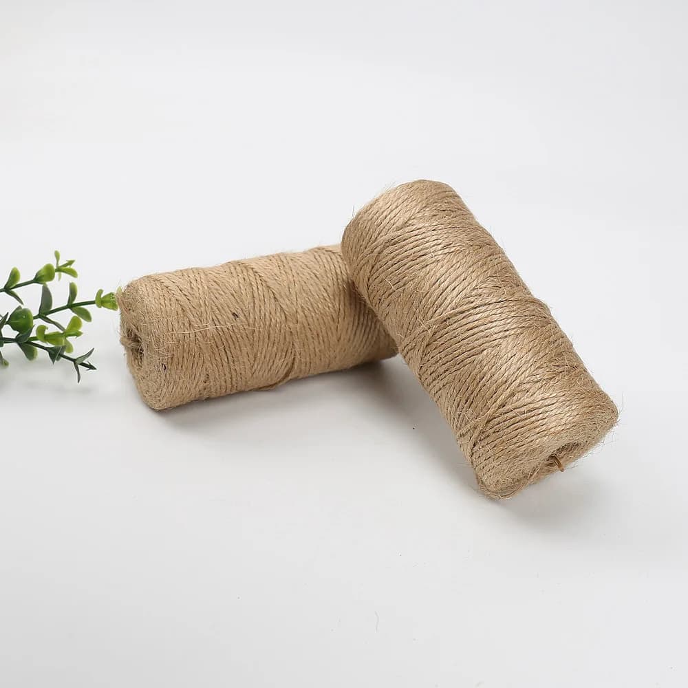 3 rouleaux de cordons de chanvre torsadés de 100m x 2mm