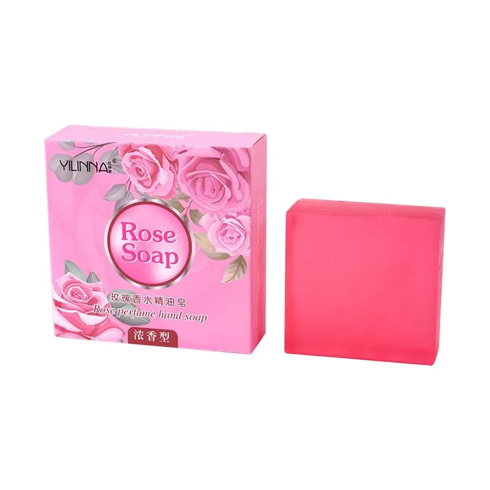 Savon à l'huile essentielle de Rose, pur fait à la main, naturel, nourrissant pour femmes, nettoyant de bain Long pour les mains, parfum durable
