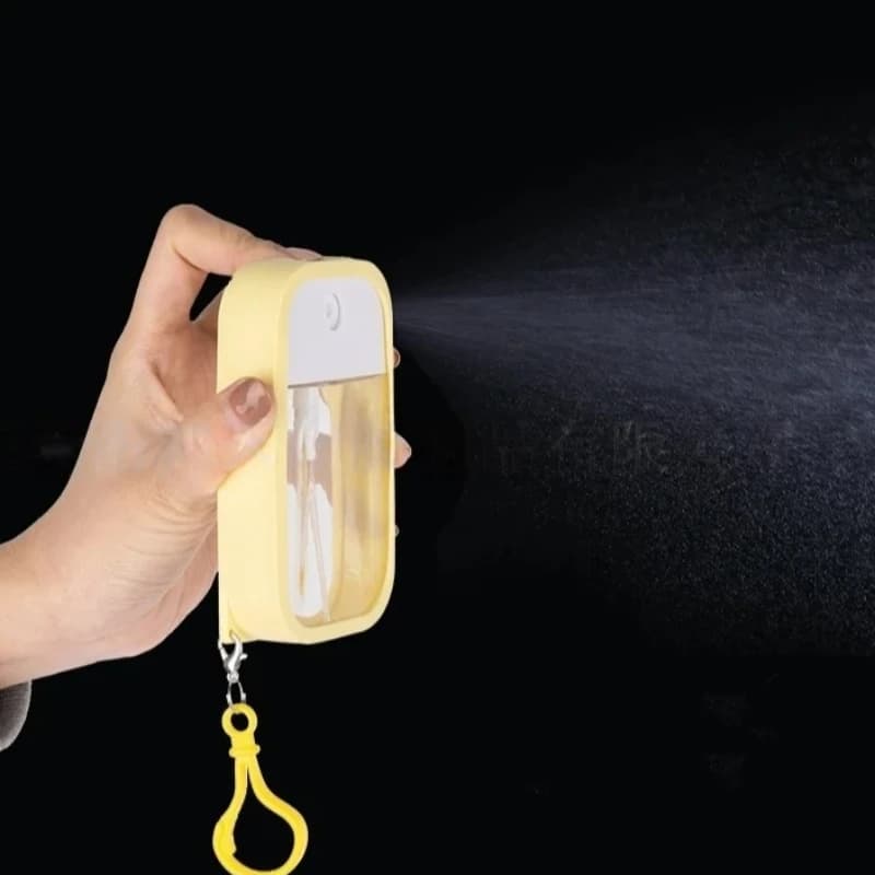 Spray désinfectant parfumé végétalien de 38 ml avec porte-clés, flacon vaporisateur d'alcool et d'eau, parfum de voyage