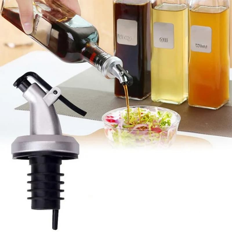 Bouteille distributrice d'huile d'olive avec bouchon de vin anti-fuite, conçue pour un bec verseur de vinaigre, de Sauce, de vin ou de salade