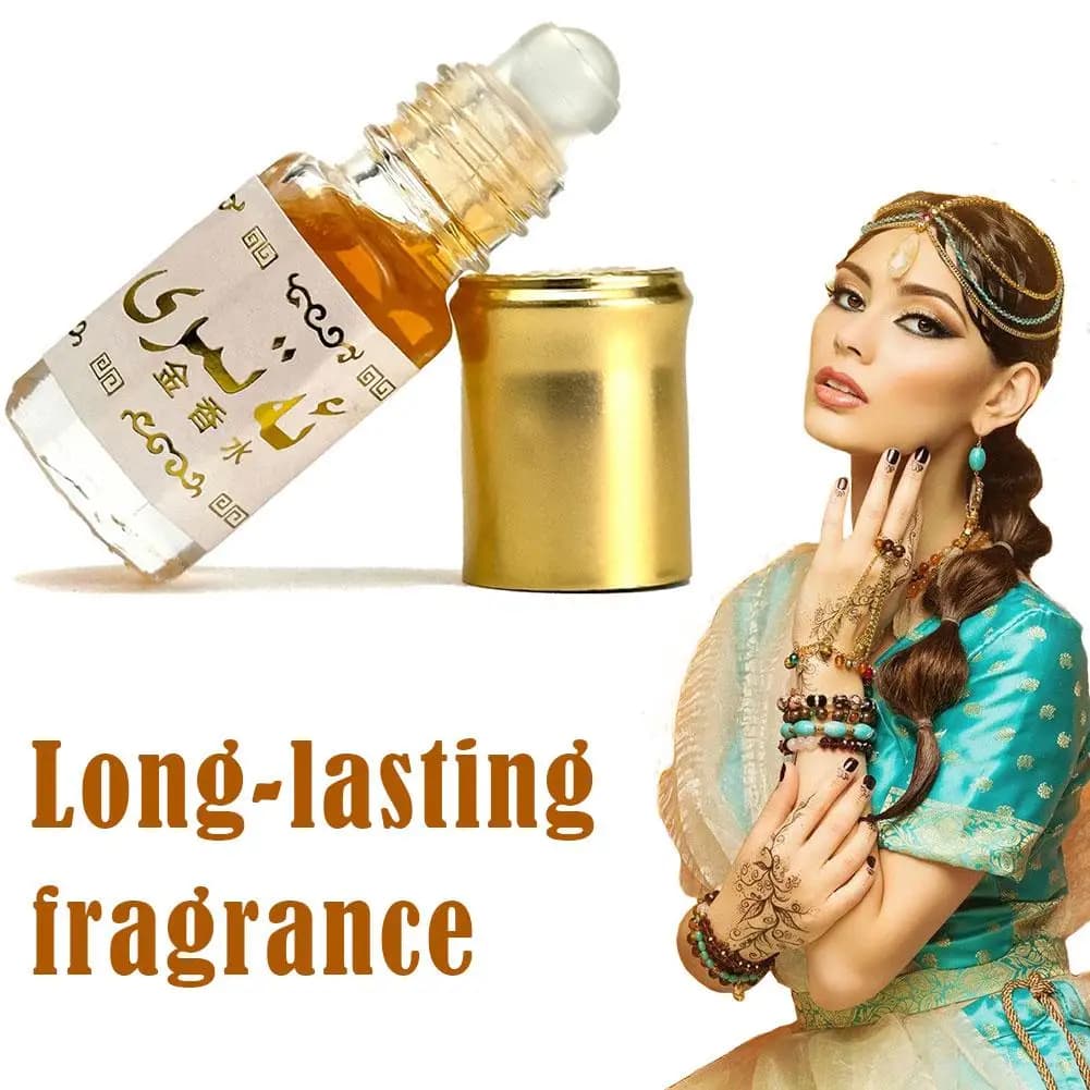 Parfum Roll-on Sans Alcool Or - Senteur Boisée et Lait de Coco Riche Longue Durée - Huile de Parfum Roll-on Arabie Saoudite