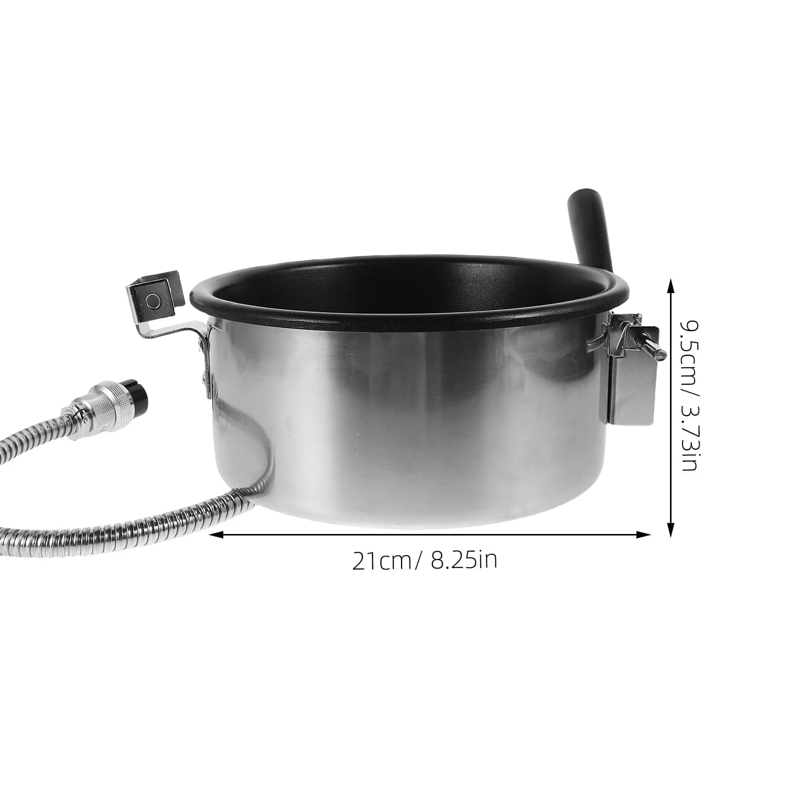 Pot à pop-corn de 8oz, revêtement antiadhésif, chauffage rapide, facile à nettoyer, bouilloire en aluminium de remplacement, pièces de Machine commerciale, accessoires