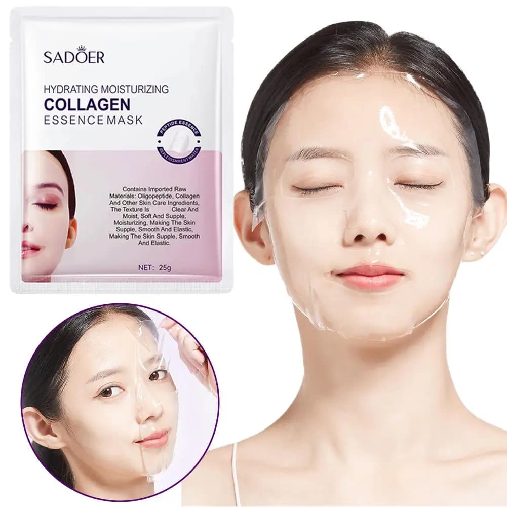 Masque facial hydratant à l'acide hyaluronique et au collagène