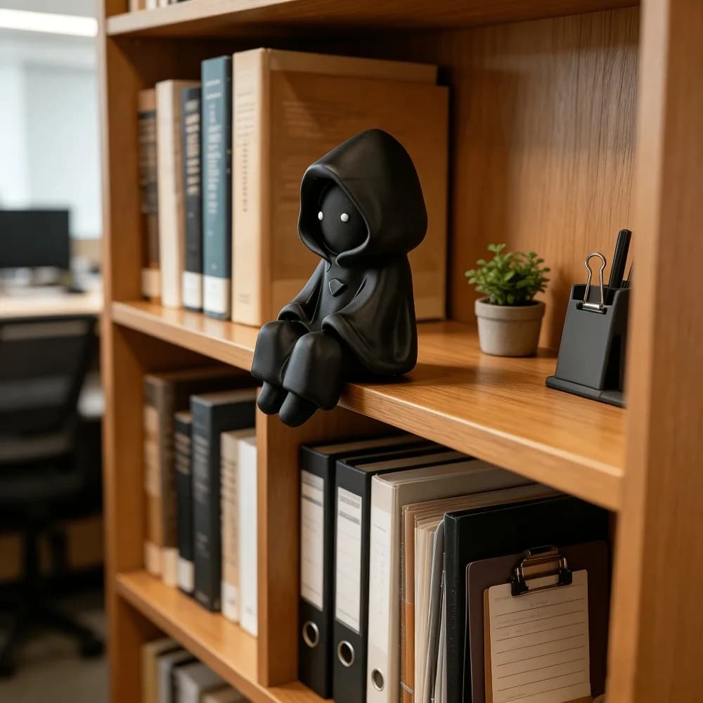 Figurine mystérieuse de la mort à capuche