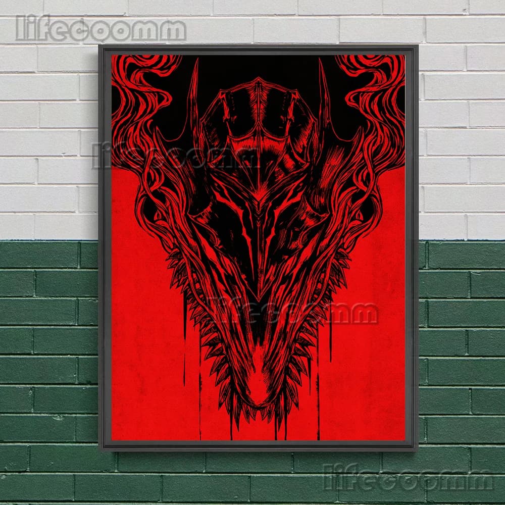 Toile d'art mural gothique le diable en pleurs, peinture abstraite païenne des sorcières, affiche d'art et décoration de maison imprimée sans cadre