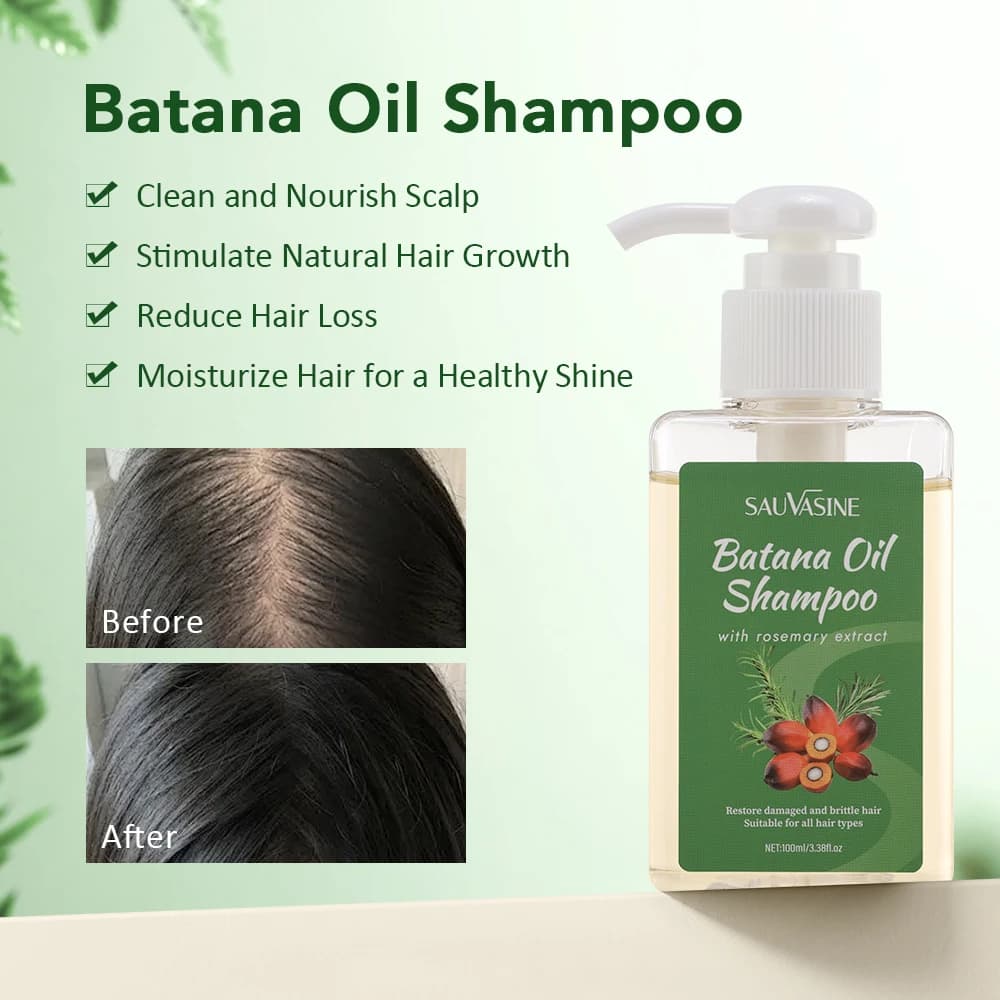 Shampoing nourrissant à l'huile de Batana pour tous les cheveux, 100ML, apaisant, pour le cuir chevelu, réparation Intense, avec extrait de romarin