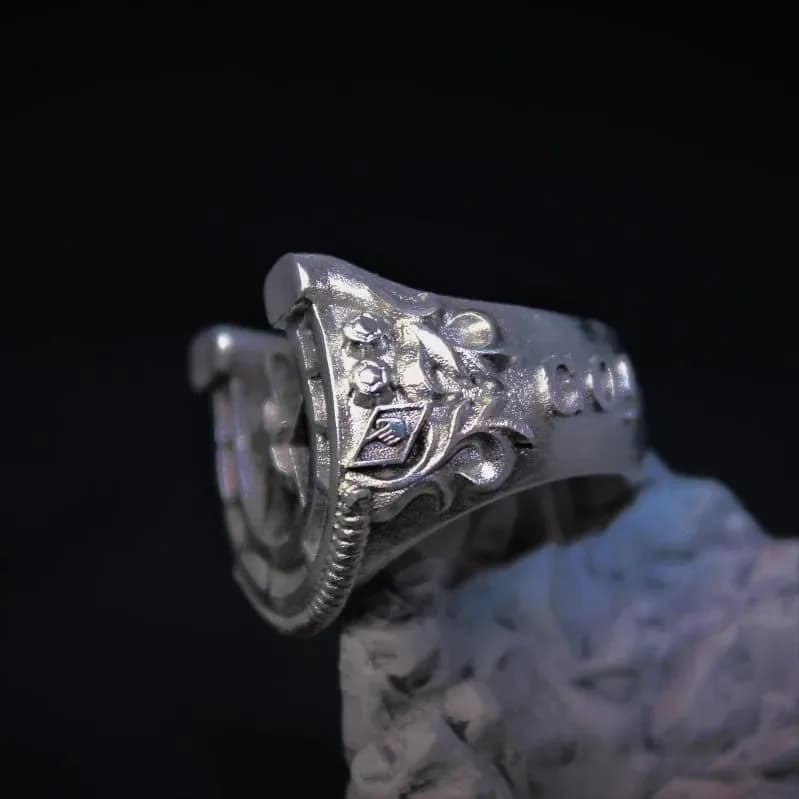Bague en fer à cheval thème Jojo Nigellino de Jojo's Bizarre Adventure Wild Horse Wild Man SBR