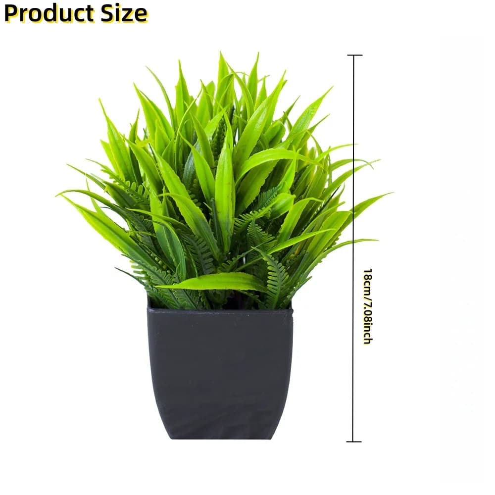 1 pièce Plante artificielle en pot d'eucalyptus réaliste avec pot noir